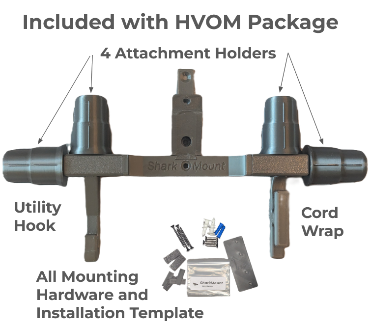 SharkMount Wall Mount - Shark HV Series Vacuum OM Package